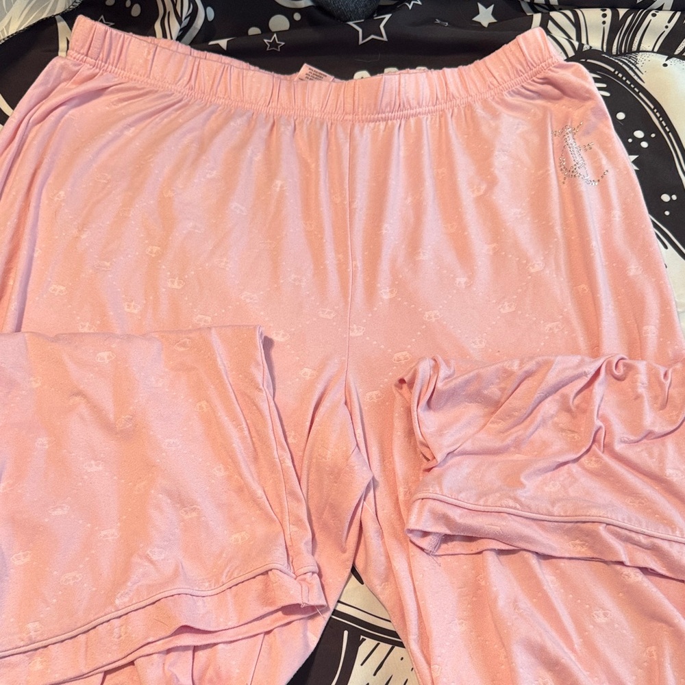 Juicy pajama pants with rhinestone accents
